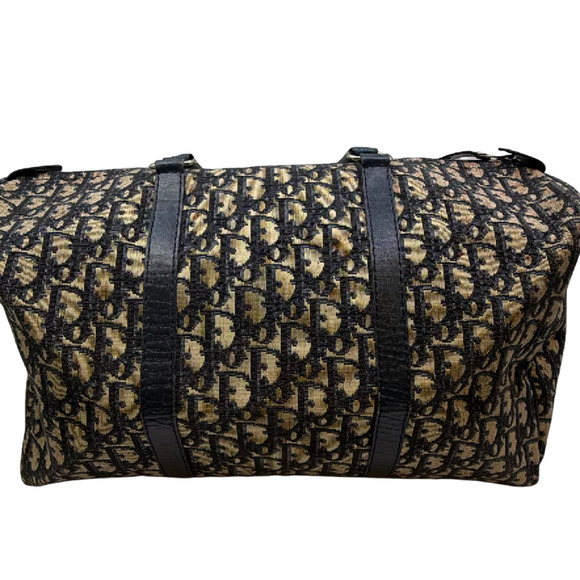 Dior Handbags - Dior Boston Bag Blue Oblique Canvas Duffle Bag